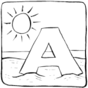 At The Beach Letter A