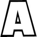 Big Outline Letter A