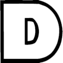 Big Outline Letter D