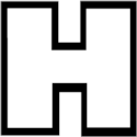 Big Outline Letter H