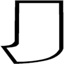 Big Outline Letter J