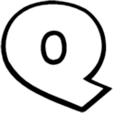 Big Outline Letter Q