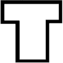 Big Outline Letter T