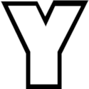 Big Outline Letter Y