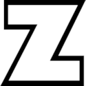 Big Outline Letter Z