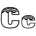 Carnival Curtain Letter C