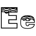 Carnival Curtain Letter E