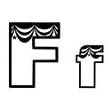 Carnival Curtain Letter F