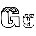 Carnival Curtain Letter G