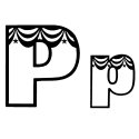 Carnival Curtain Letter P