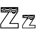 Carnival Curtain Letter Z