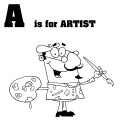 Cartoon Letter A