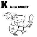 Cartoon Letter K