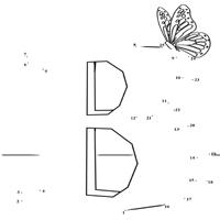 Dot to Dot Letter B