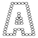Dots Uppercase Letter A