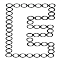 Dots Uppercase Letter E