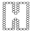 Dots Uppercase Letter H