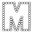 Dots Uppercase Letter M