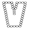 Dots Uppercase Letter V