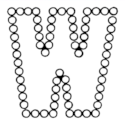Dots Uppercase Letter W