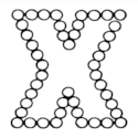 Dots Uppercase Letter X