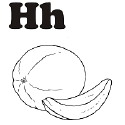 Fruit and Vegetable Letter H
