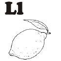 Fruit and Vegetable Letter L