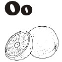 Fruit and Vegetable Letter O