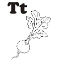 Fruit and Vegetable Letter T