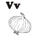 Fruit and Vegetable Letter V