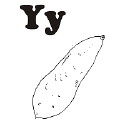 Fruit and Vegetable Letter Y