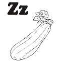 Fruit and Vegetable Letter Z