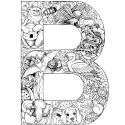 Plants and Animals Uppercase Letter B