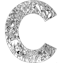 Plants and Animals Uppercase Letter C