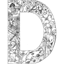 Plants and Animals Uppercase Letter D