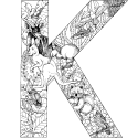 Plants and Animals Uppercase Letter K