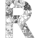 Plants and Animals Uppercase Letter R