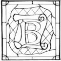 Stained Glass Uppercase Letter B