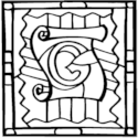 Stained Glass Uppercase Letter G