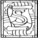 Stained Glass Uppercase Letter S