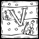 Whimsical Lowercase Letter V