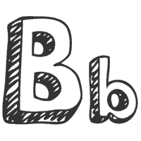 3-D Letter B