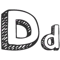 3-D Letter D