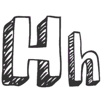 3-D Letter H