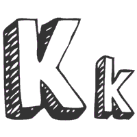 3-D Letter K