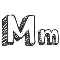 3-D Letter M