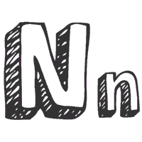 3-D Letter N