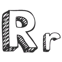 3-D Letter R
