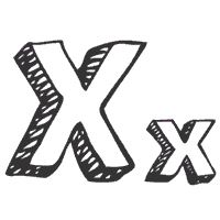 3-D Letter X