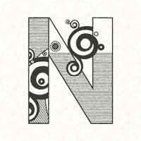 Abstract Letter N